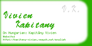vivien kapitany business card